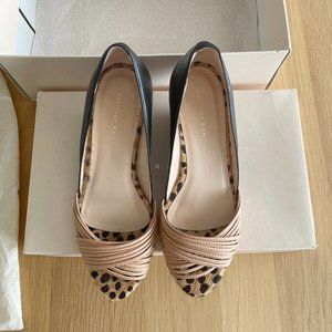 Loeffler Randall String Open Toe Real Haircalf Sandal